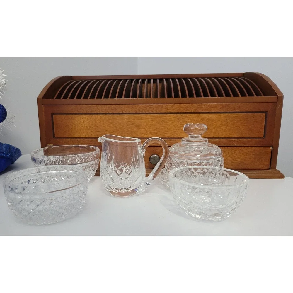 Vintage Galway Crystal Renmore Irish Lead Cut‎ Crystal Tableware Set 5pc Creamer